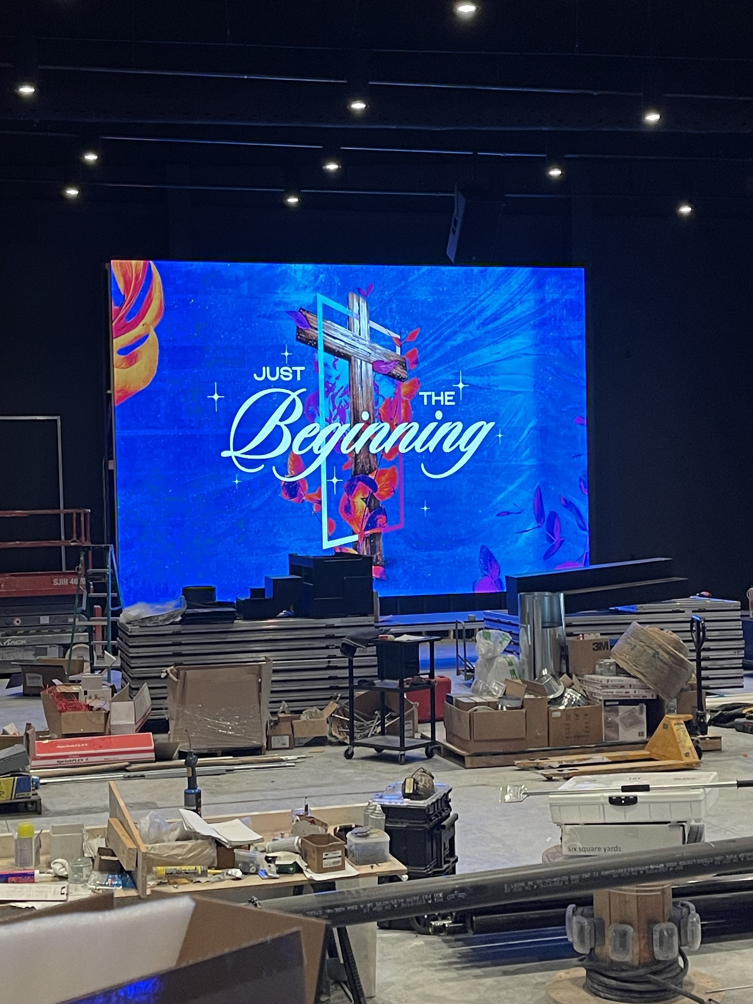 LED wall installation